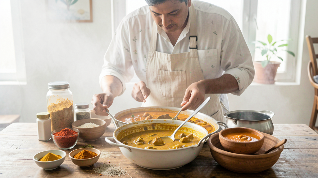 Editorial image illustrating The Texture Trap: 3 Ingredients That Ruin a Frozen Curry Base
