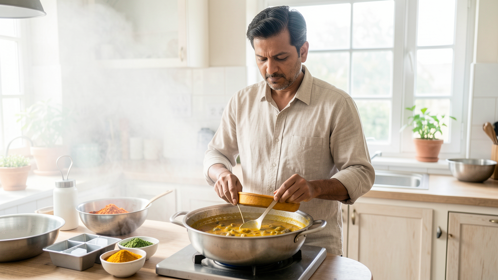 Editorial image illustrating Why Ice Cube Trays Save Your Curry Base from Metallic Failure