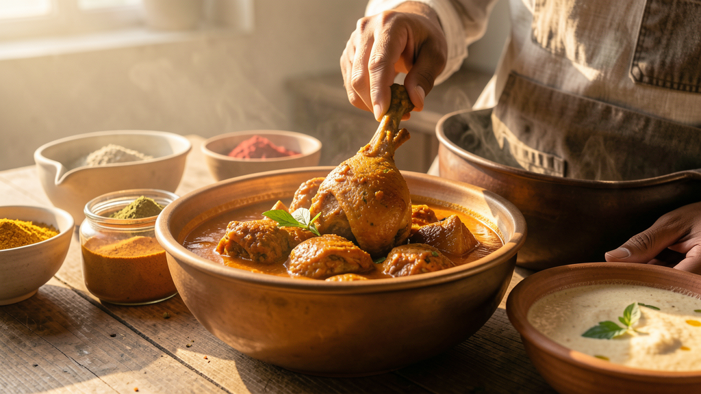 Photographic detail related to The R$ 50 Chicken Curry Experiment: Beating Takeout with Bone-In Cuts