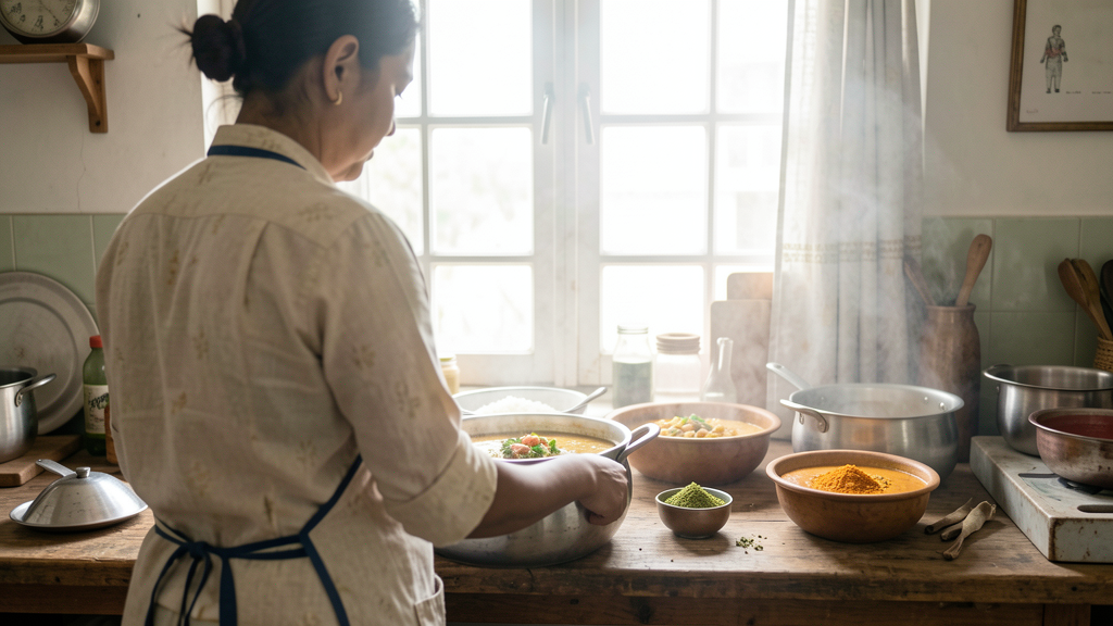 Editorial image illustrating The 'One-Pot' Rice and Curry Ratio Explained