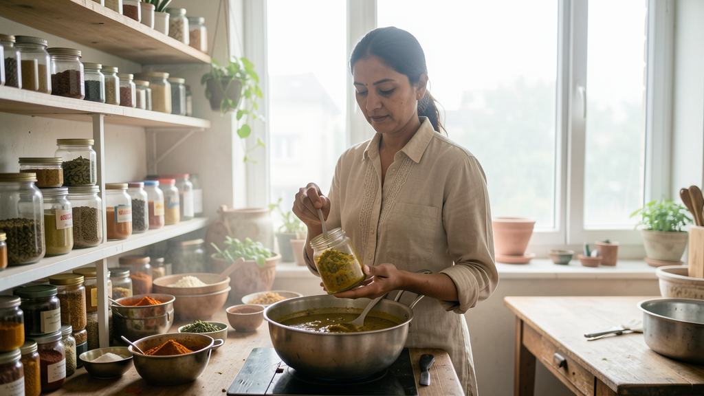 Editorial image illustrating The Chaos in Your Jar: Why Your Garam Masala Never Tastes the Same